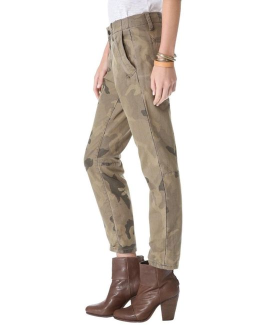 Joe's Jeans Natural Camo Straight Leg Ankle Trousers