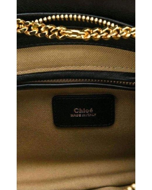 Chloé Black Leather Goldie Shoulder Bag