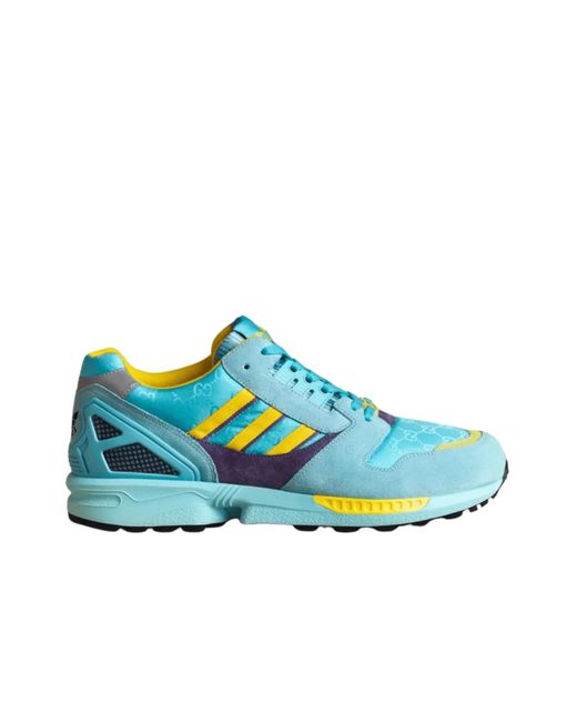 Gucci Blue Adidas Zx 8000 Two Tone Suede Sneakers
