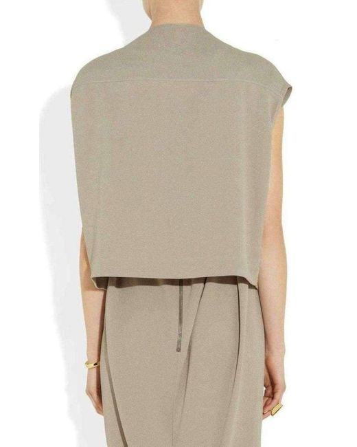 Rick Owens Natural Dagger Mantlette Silk-crepe Jacket