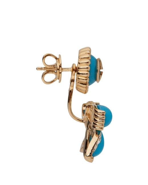 Gucci Blue Resin Crystal Single Earring