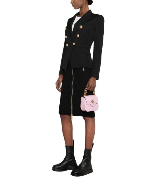 Balmain Black Double Breasted Wool Blazer