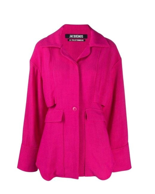 Jacquemus La Chemise Monceau Pink Layered Jacket