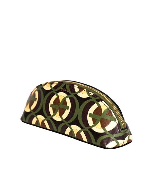 Gucci Black Calfskin GG Cascade Demetra Makeup Bag