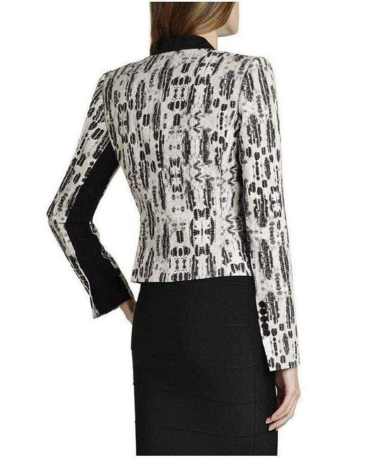 BCBGMAXAZRIA Black Guy Printed Jacket