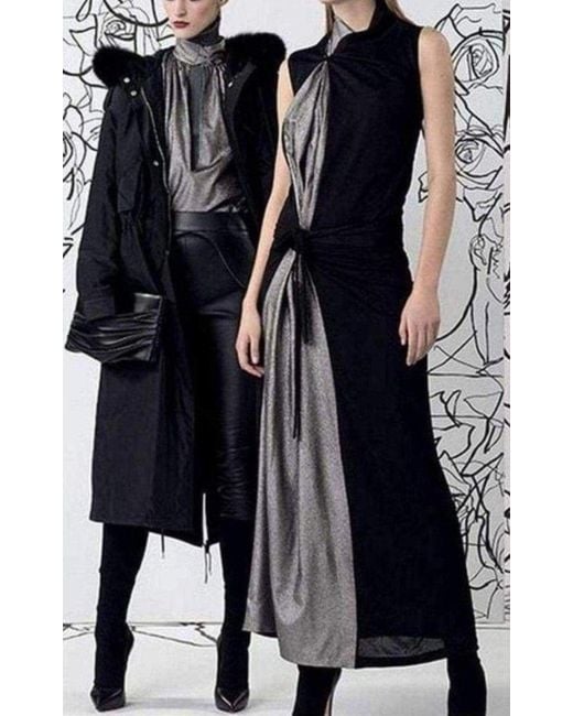 Jean Paul Gaultier Black Metallic Maxi Dress
