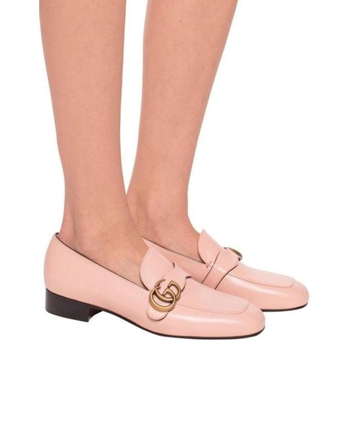 Gucci Pink Marmont 25mm Leather Loafers