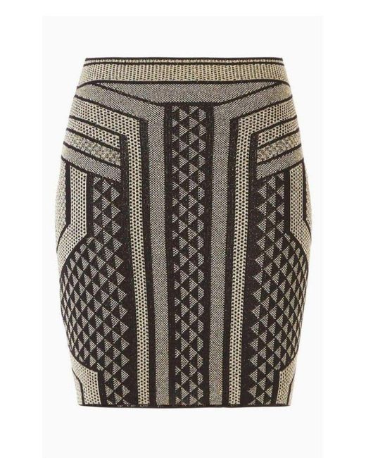 BCBGMAXAZRIA Multicolor Josa Metallic Pencil Skirt