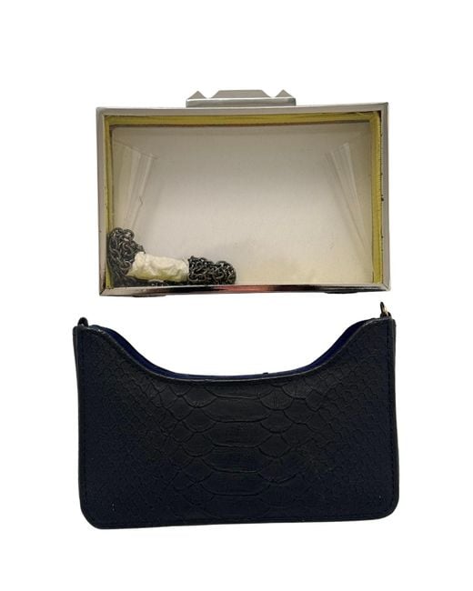 BCBGMAXAZRIA Black Shell Transparent Frame Clutch