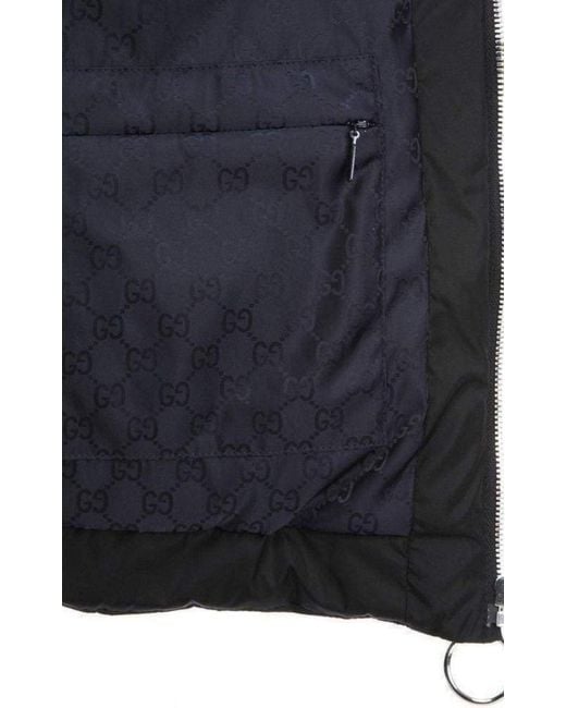 Gucci Black Embroidered Quilted Bomber Jacket It 38 (us 2)