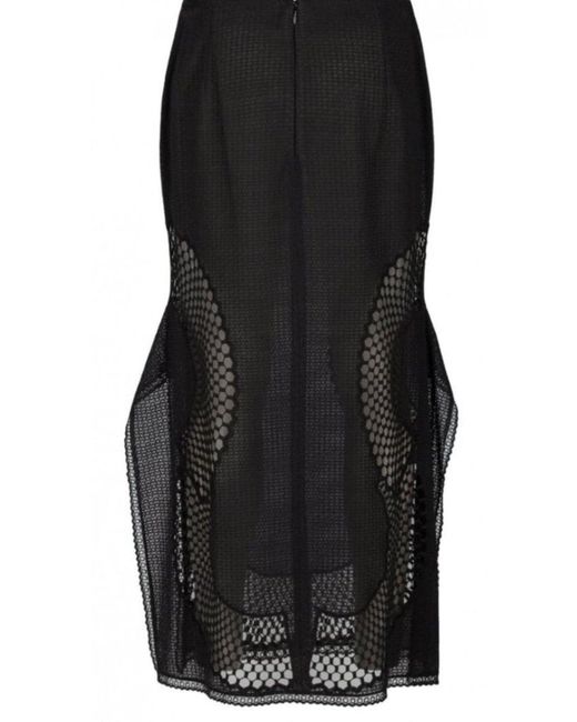 Stella McCartney Black Perforated A-line Skirt It 42 (us 6)
