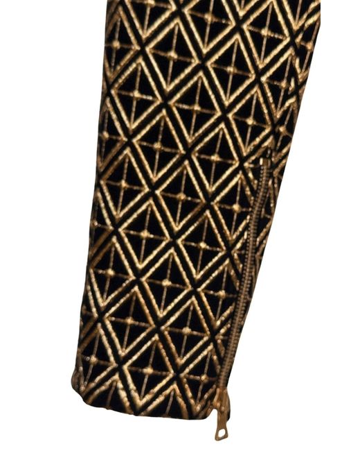 Balmain Metallic Jacquard Skinny Pants
