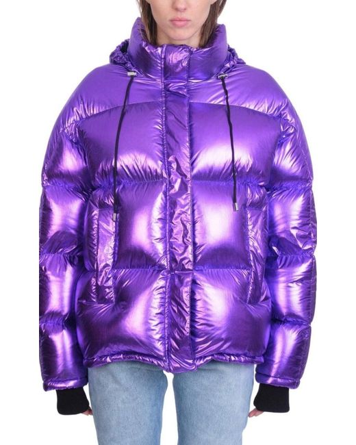 Alexandre Vauthier Purple Viola Polyester Puffer Jacket