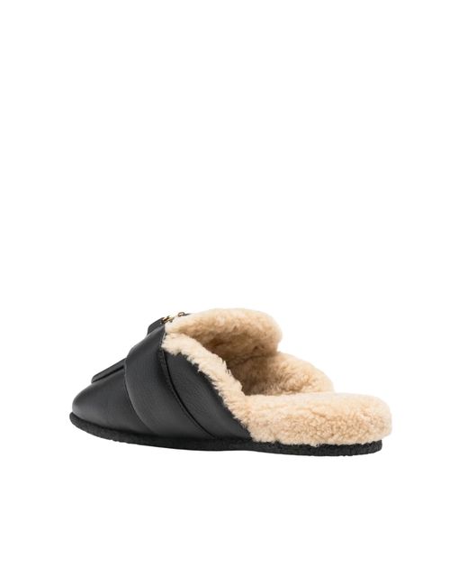 Gucci Black Ariel Horsebit Fur Slippers Mules