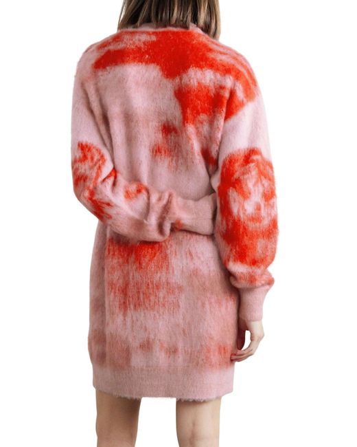 Givenchy Pink Chito Brushed Jacquard-knit Mini Dress