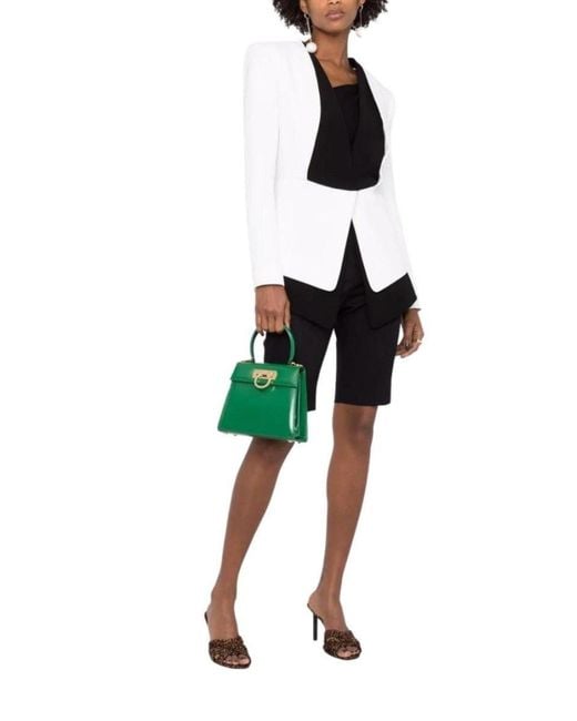 Balmain Black Two-tone Crepe Blazer