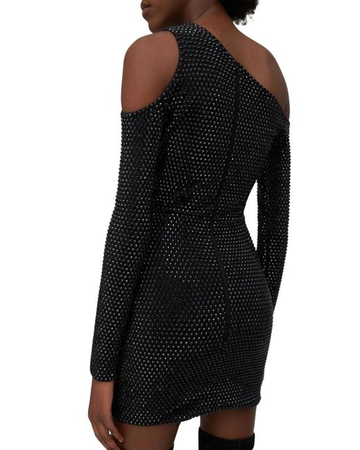 Michael Kors Black Embellished Cutout Mini Dress