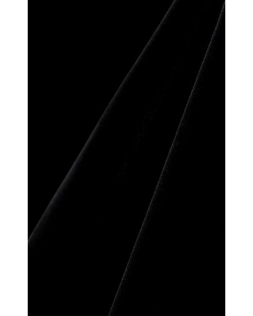 Loewe Black Strapless Velvet Bustier Mini Dress
