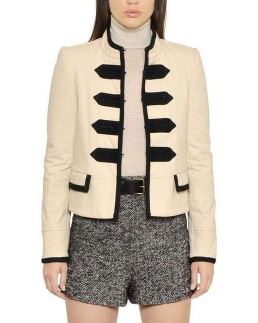 Philosophy Di Lorenzo Serafini White Natural Gabardine Military Jacket