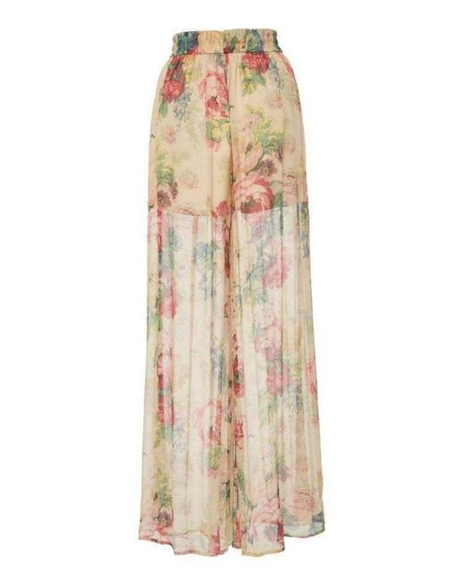 Zimmermann Multicolor Melody Wide Leg Pant