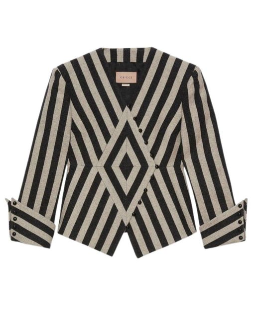 Gucci Black Wool Blend Blazer Jacket