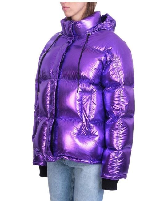 Alexandre Vauthier Purple Viola Polyester Puffer Jacket