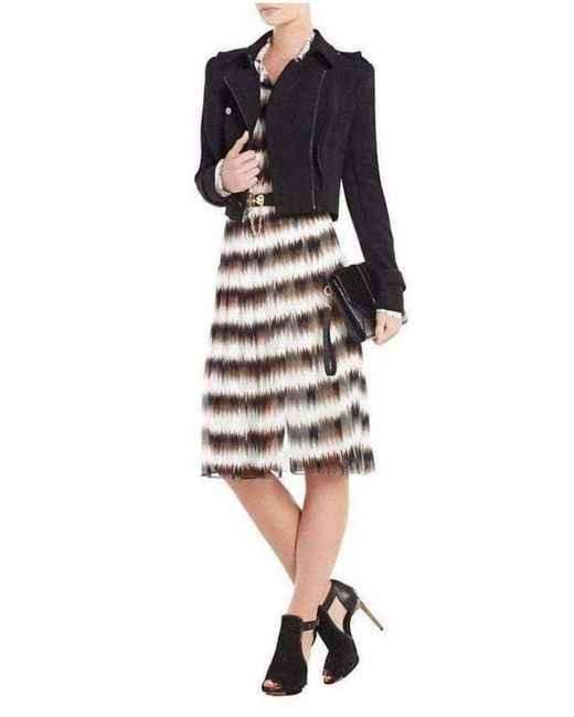 BCBGMAXAZRIA Black Fay Ruffled Military Jacket