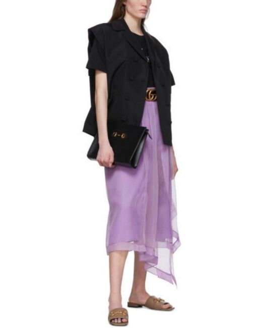 Gucci Purple Silk Organza Skirt