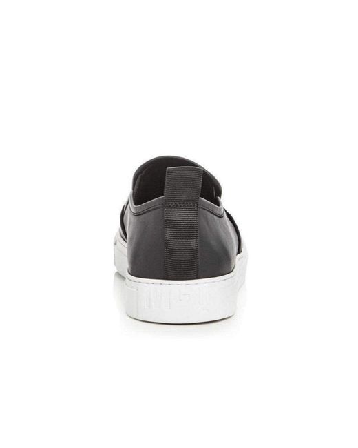 McQ Alexander McQueen Black Chris Studded Leather Slip-on Sneakers for men