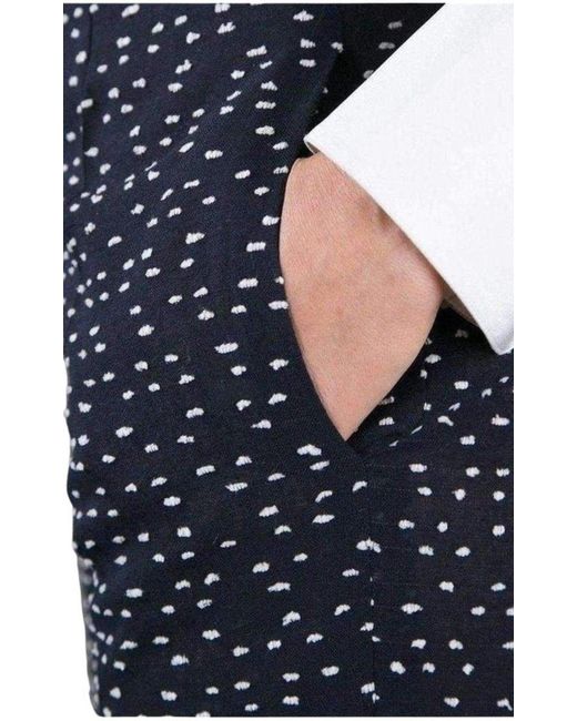 Chloé Blue Wool Blend Pattern Trousers
