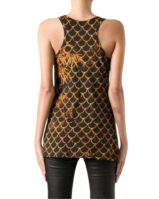 Balmain Multicolor Cotton Oriental Print Tank Top