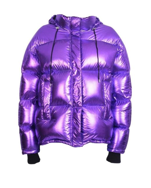 Alexandre Vauthier Purple Viola Polyester Puffer Jacket