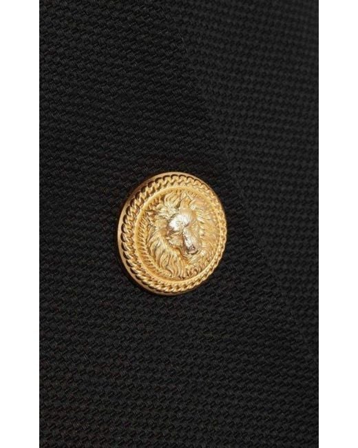 Balmain Black Buttoned Mini Skirt