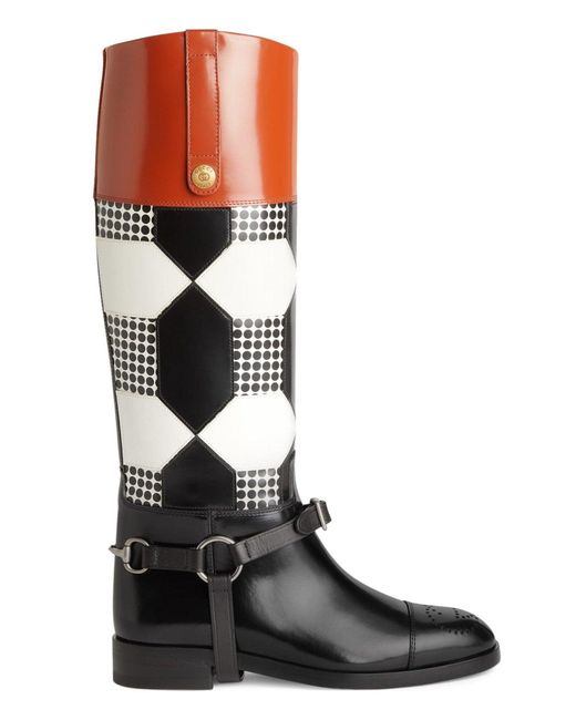 Gucci Brown Zelda Horsebit Harness Boot