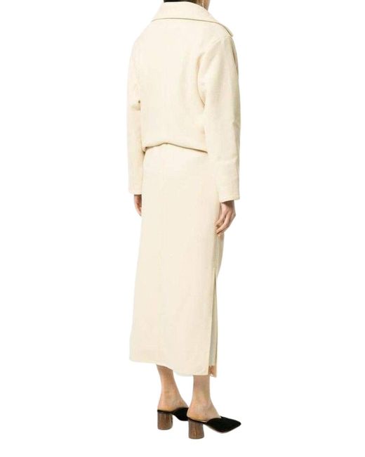 Jacquemus Natural Wrap Front Long Coat