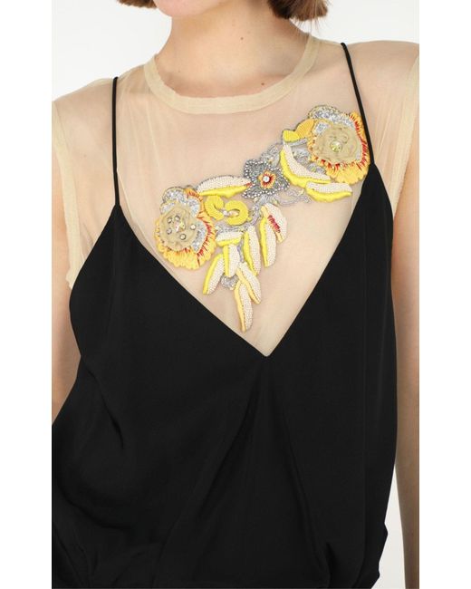 Dries Van Noten Black Embellished Backless Maxi Dress