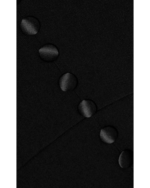 Gucci Black Heart Cutout Pleated Crepe Dress