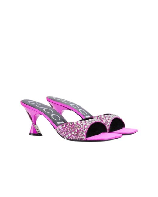 Gucci Pink Galactica Heeled Sandals