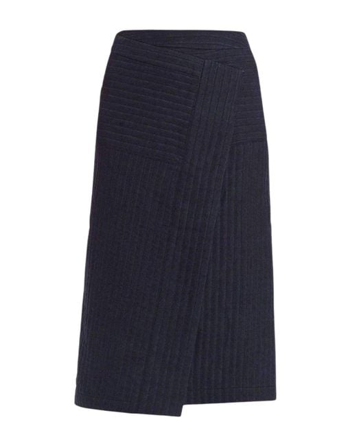 BCBGMAXAZRIA Blue Camila Denim Cotton Skirt