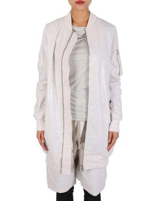 Rick Owens Gray Jumbo Bomber Jacket