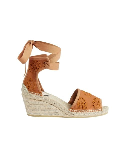 Gucci Interlocking G Platform Espadrilles Brown Canvas