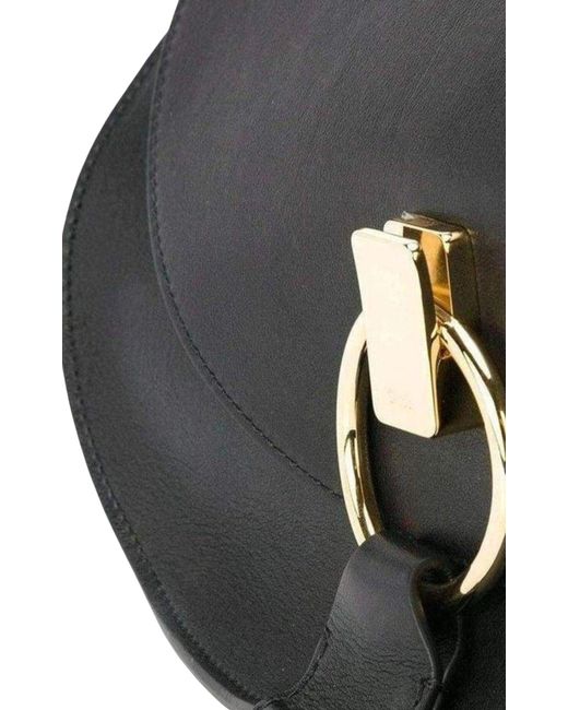 Chloé Black Leather Goldie Shoulder Bag