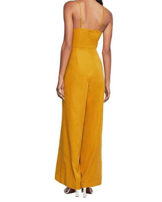 BCBGMAXAZRIA Yellow Strappy Wide Leg Jumpsuit