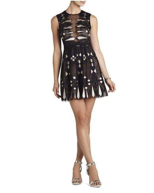 BCBGMAXAZRIA Black Kailey Sleeveless A-line Dress