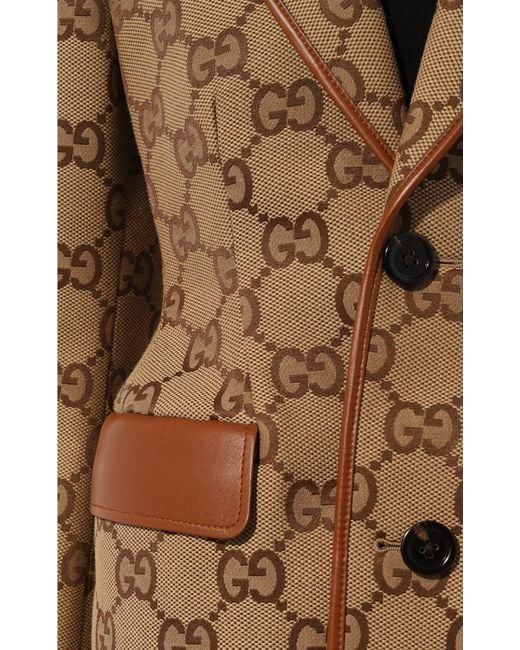 Gucci The Hacker Project Maxi GG Hourglass Jacket in Brown