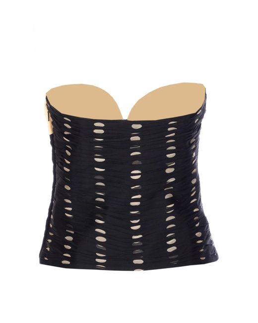 Valentino Black Plusdepois Print Chiffon Top