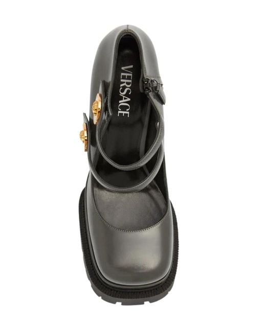 Versace Black Medusa Aevitas Platform Mary Janes Pump
