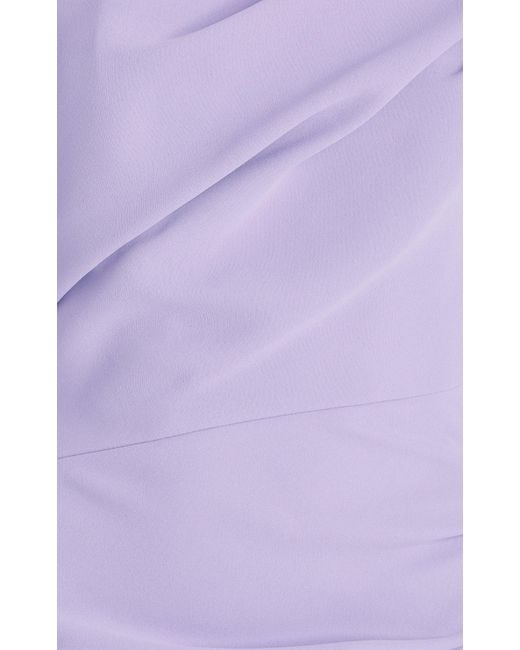 Maticevski Purple Suffix Strapless Lilac Crepe Midi Dress