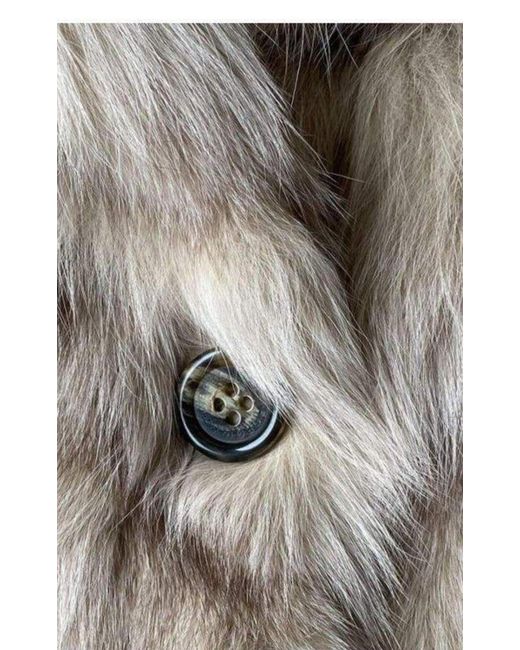 BCBGMAXAZRIA Multicolor Fox Coat
