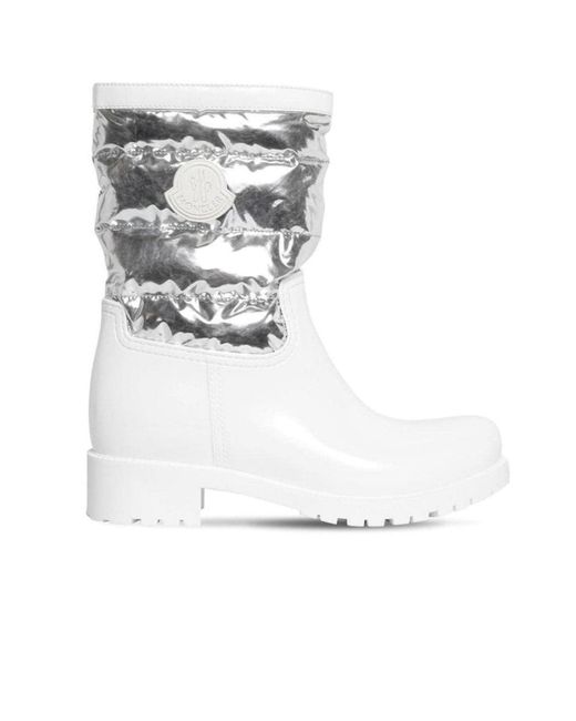 Moncler White Gisele Rain Boots It 41